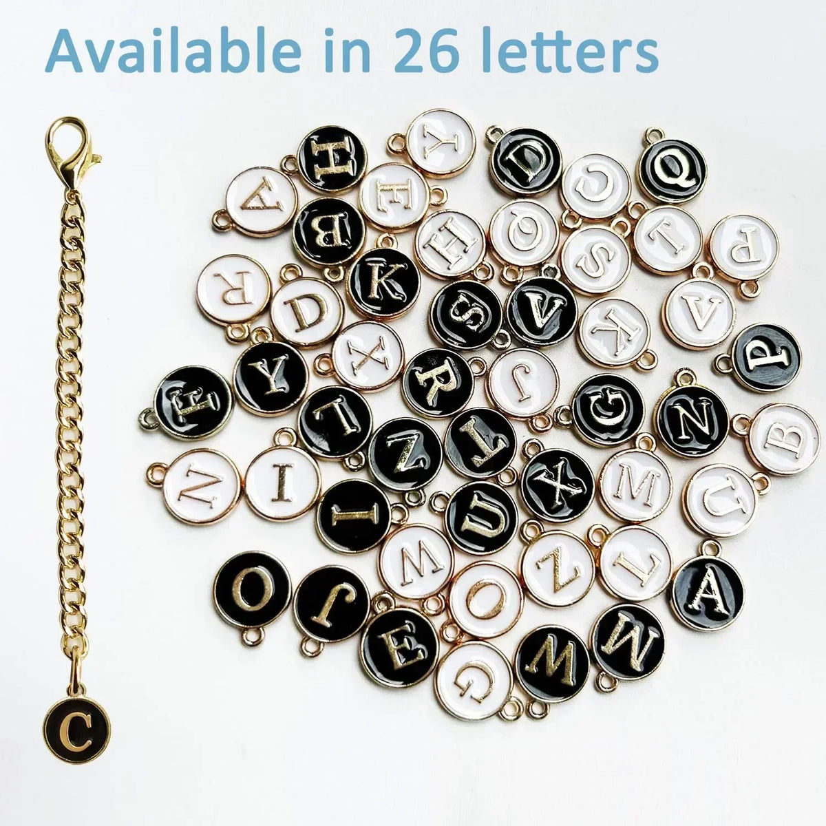 Accesorios de amuleto de letra de A-Z para taza Stanley, identificación de nombre inicial, mango personalizado, accesorios para vaso Stanley, 1 ud.