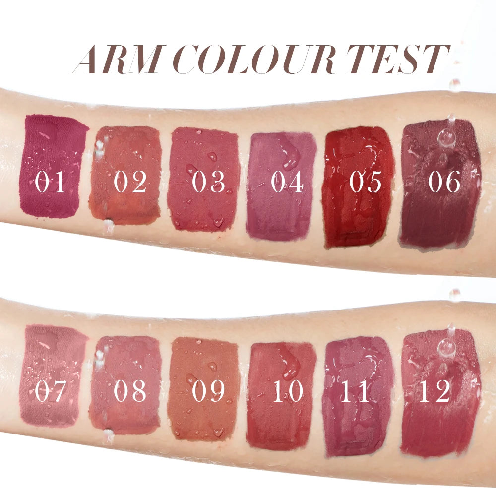 Kit de Labiales Mate Aterciopelados, Resistentes al Agua, Anti-Manchas, Aplicación Suave, Efecto de Maquillaje de Larga Duración