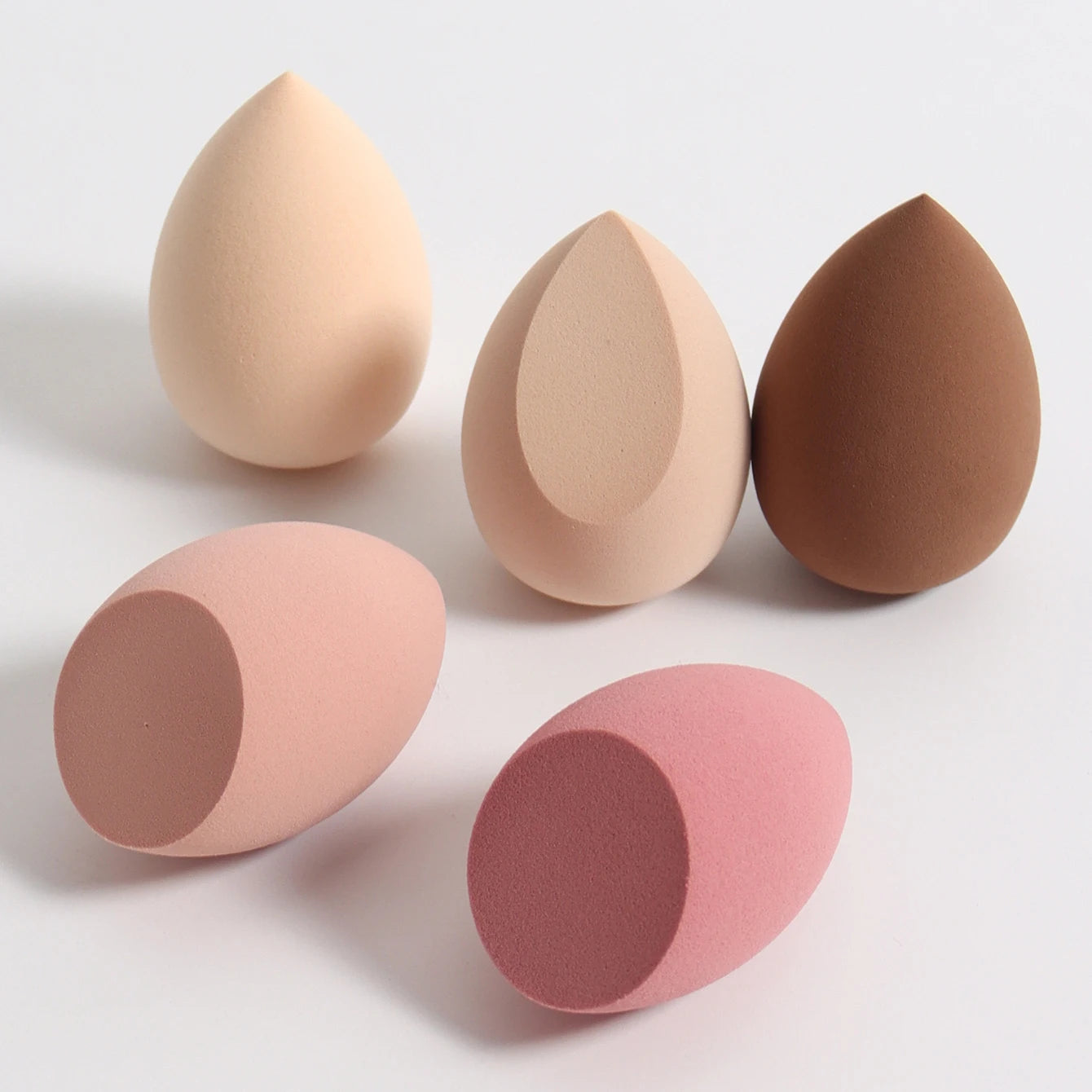 Esponja de maquillaje de leche y café de 3/8/12/16/24/32/48 piezas, adecuada para aplicar maquillaje y fijar el maquillaje, adecuada para todo tipo de piel