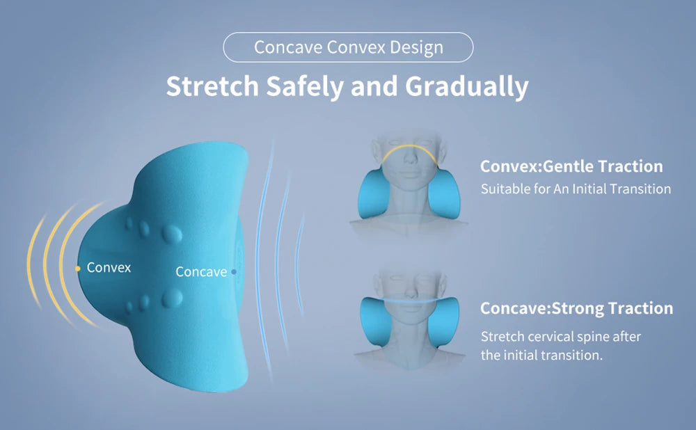 Camilla relajante para cuello y hombros, dispositivo de tracción quiropráctica Cervical, almohada de masaje para aliviar el dolor, alineación de la columna Cervical