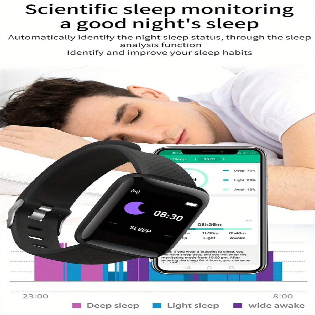 Smartwatch Fitness con Monitor de Salud