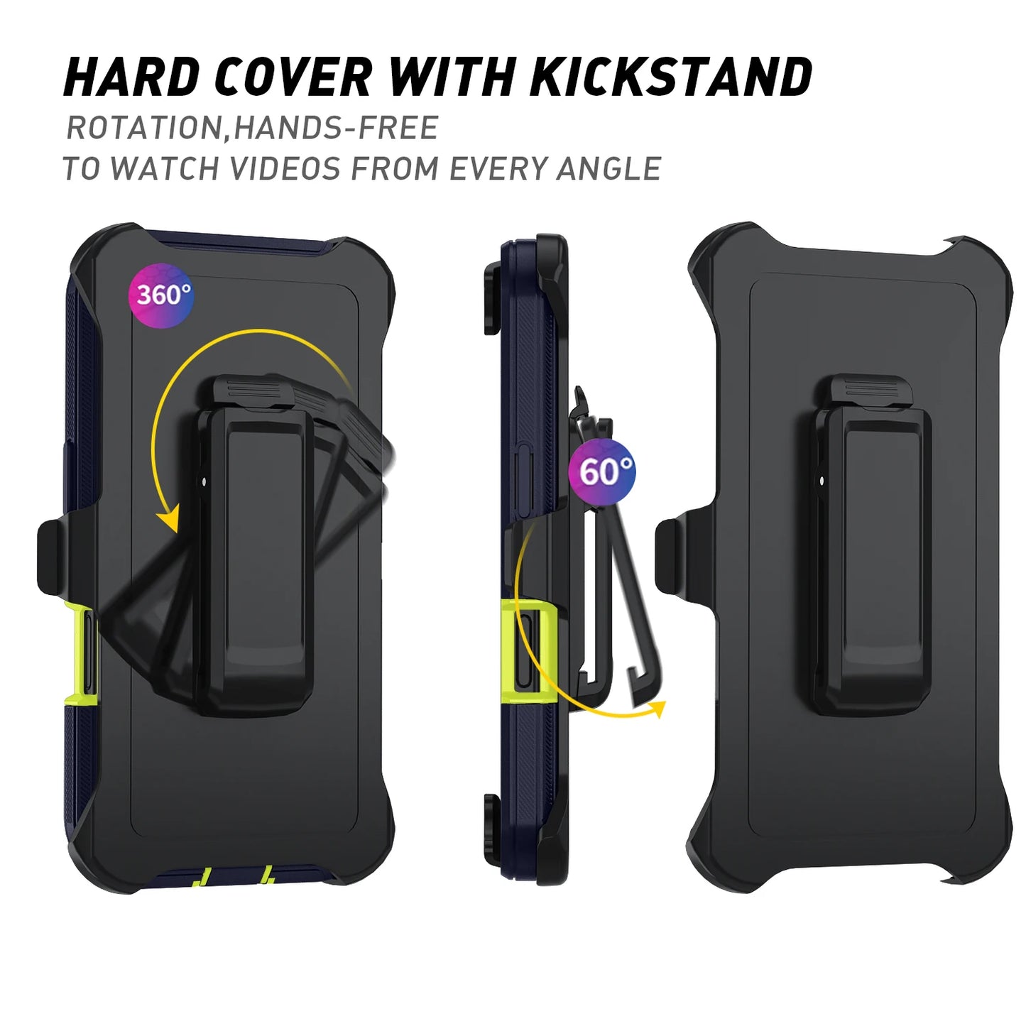 Armadura a prueba de golpes Defender funda de teléfono para iphone 11 12 13 14 15 Pro Max X XS XR XSMAX 7 8 Plus SE2 SE4 PC duro + cubierta trasera de TPU