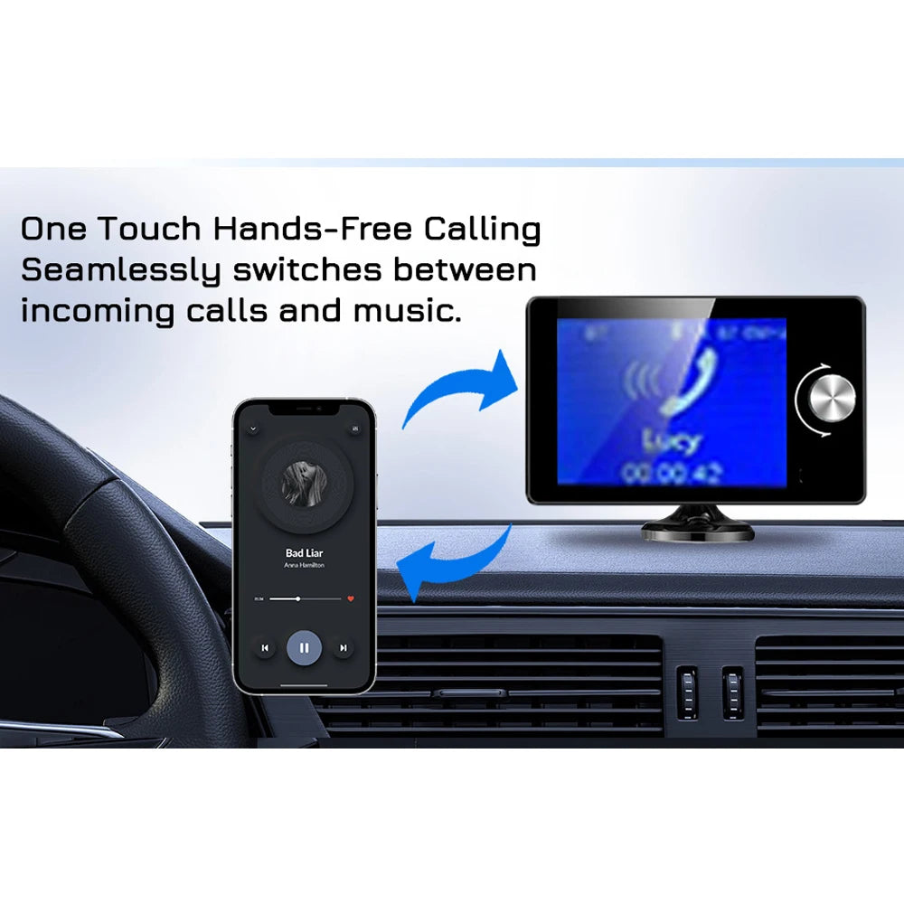 2.8inch Color Screen DAB/DAB+ Digital Broadcast Radio RDS Support FM Transmitter BT Music MP3 AUX Receiver