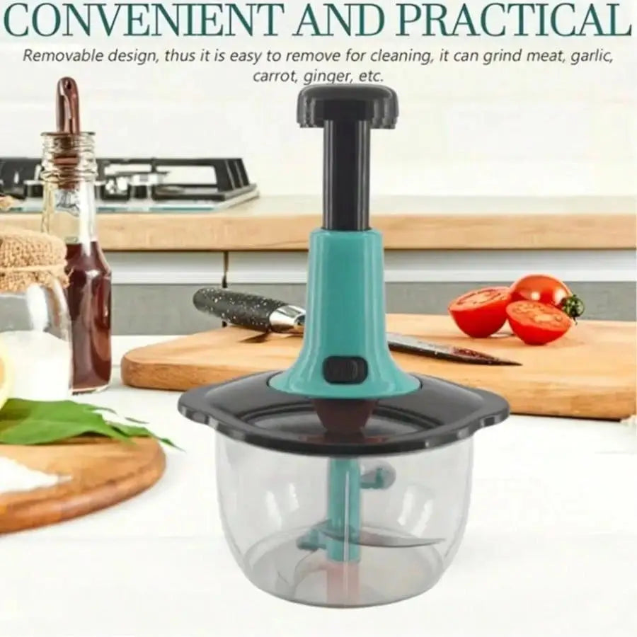Herramienta de cocina esencial, picadora de hierbas, frutas y verduras, plástico duradero, fácil de usar, regalo navideño perfecto, diseño compacto