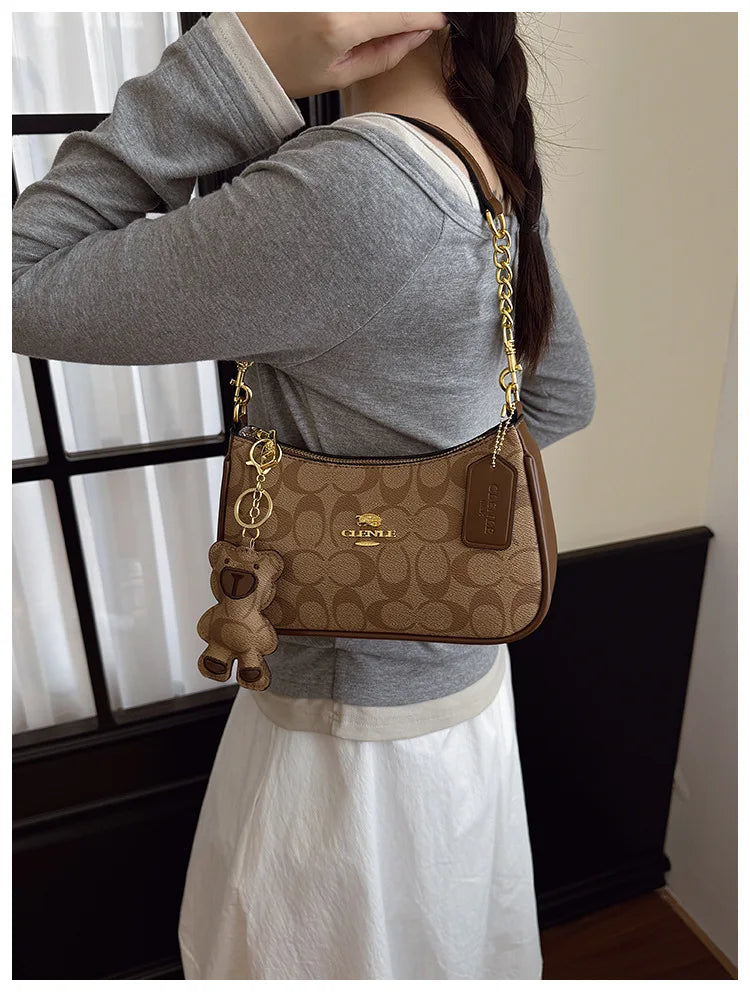 Bolso de mano de estilo de alta gama para mujer, nuevo modelo 2025, bolso cuadrado pequeño único y moderno, moderno, retro, simple y elegante, cr