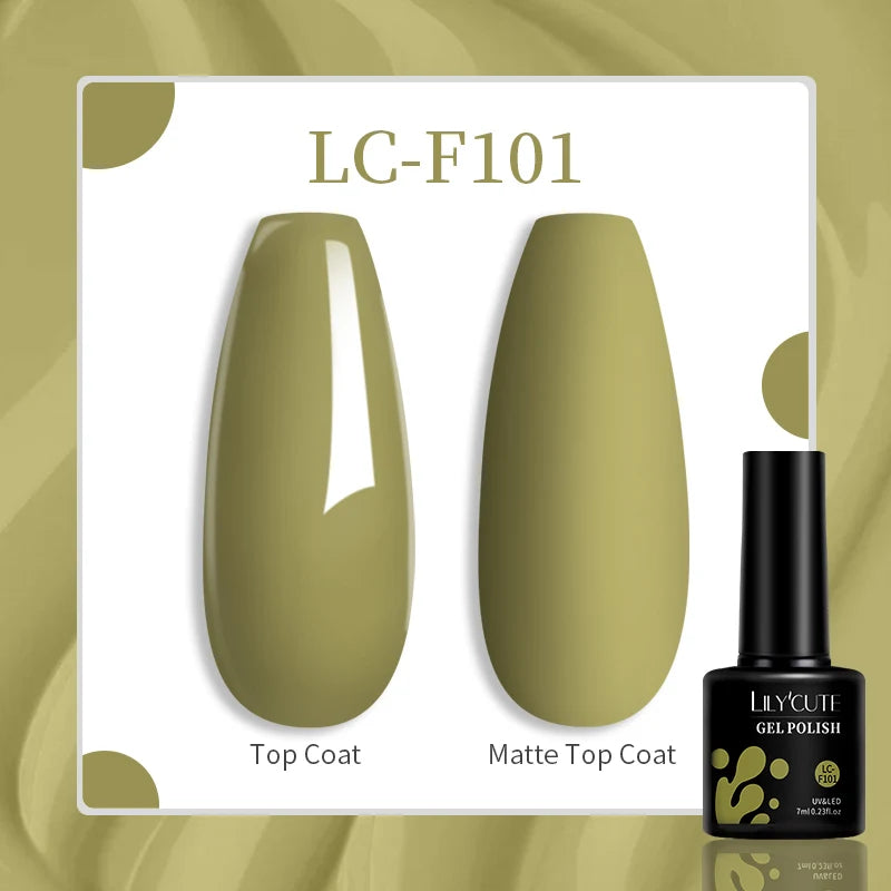 LILYCUTE-esmalte en Gel para uñas, barniz semipermanente para manicura, con LED UV, 129 colores, 7ML
