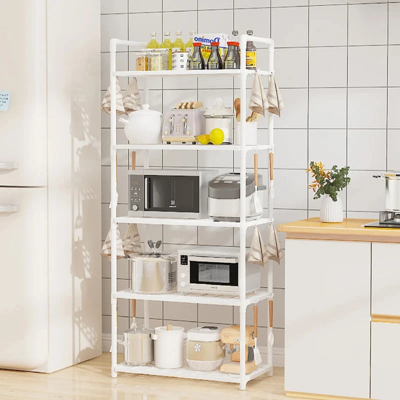 Estantes de Almacenamiento de Múltiples Niveles para la Cocina, Diseñados con 4/5 Pisos, Ideales para Almacenamiento en Cocina, Dormitorio y Baño