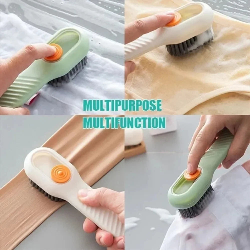 Cepillo de zapatos de descarga líquida automática, limpieza profunda multifunción, cerdas suaves para lavandería doméstica, cepillo de limpieza de cocina