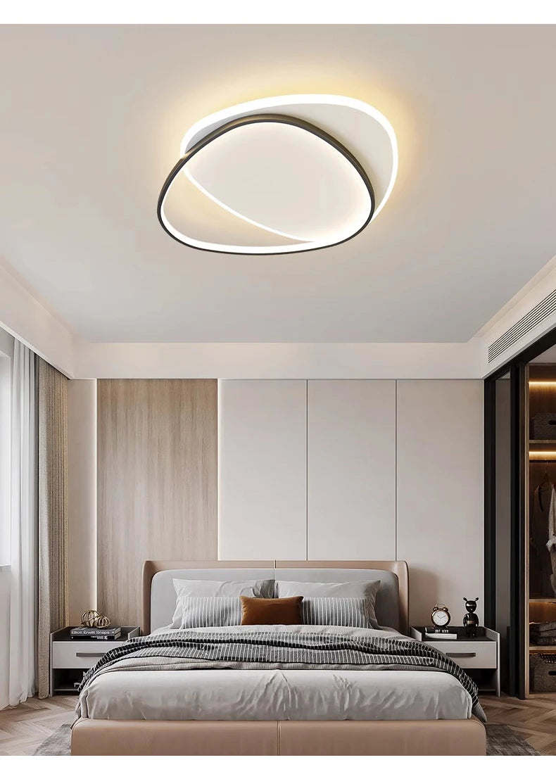 Luces de techo LED redondas modernas para dormitorio Simple, lámparas de estudio para sala de estar, iluminación interior, decoración del hogar, accesorios de lámpara brillante