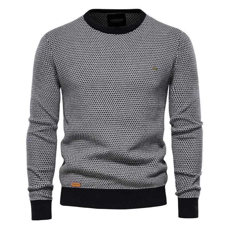 Nueva moda Otoño Invierno hombres cuello redondo manga larga Casual moda jerseys de punto masculino Baisc suéteres camisetas ropa Tops