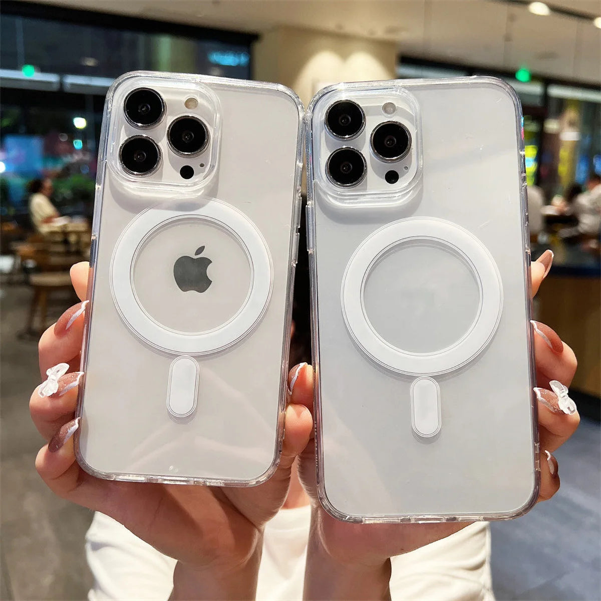 Funda de teléfono magnética transparente para iPhone 17 Pro Max 16 13 11 15 14 12 17 Air 17Promax Funda de silicona suave a prueba de golpes