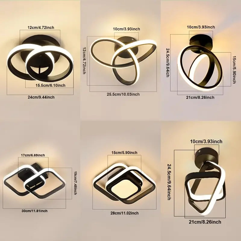 Luz de techo moderna, lámpara de techo LED para pasillo pequeño, diseño de cerca de techo, accesorio de iluminación para el hogar, cocina, dormitorio, balcón