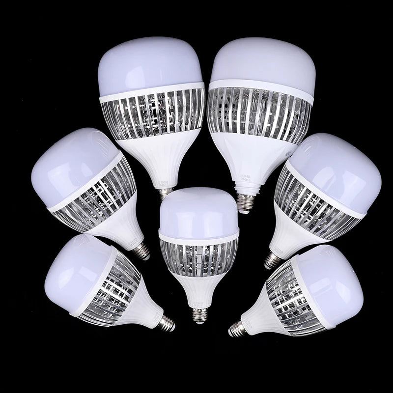 Bombilla LED E27 de alta potencia, 220V, luz superbrillante de ahorro de energía para el hogar, garaje, almacén, oficina, iluminación interior