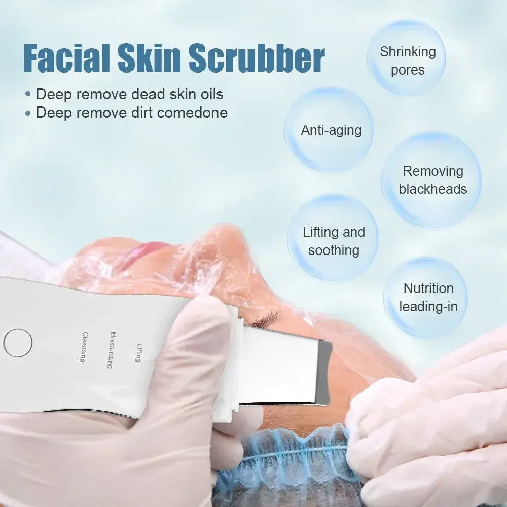 Limpiador Facial de piel con vibración profunda, pala, espátula no ultrasónica, exfoliante Facial, eliminador de espinillas, Ma ssager Facial