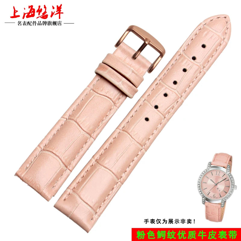 10mm 12mm 14mm 15mm 16mm 18m blanco rojo rosa para Casio Tissot correa de cuero genuino correa de reloj de mujer accesorios de pulsera