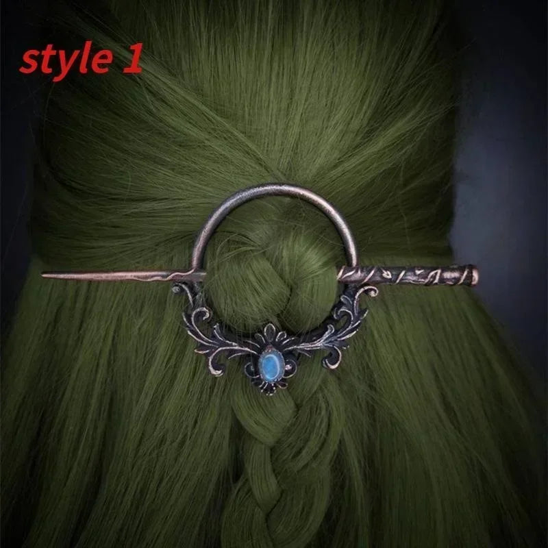 Palillos de Metal Vintage Estilo Nórdico, Accesorios para el Cabello Gótico Punk, Palillos para el Cabello para Niñas y Mujeres