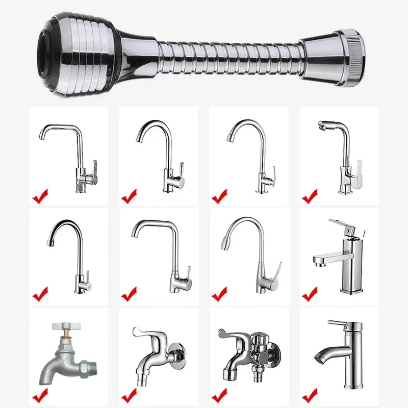 Accesorios de Cocina, Extensor de Grifo de Alta Presión con 2 Modos y Rotación de 360°, Ahorrador de Agua, Accesorios para Baño y Cocina