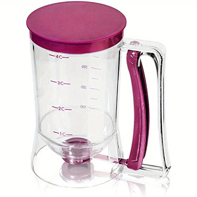 Dispensador de masa de 900ml, embudo graduado de mano, Dispensador de masa para panqueques, magdalenas y pasteles, 1 Uds.
