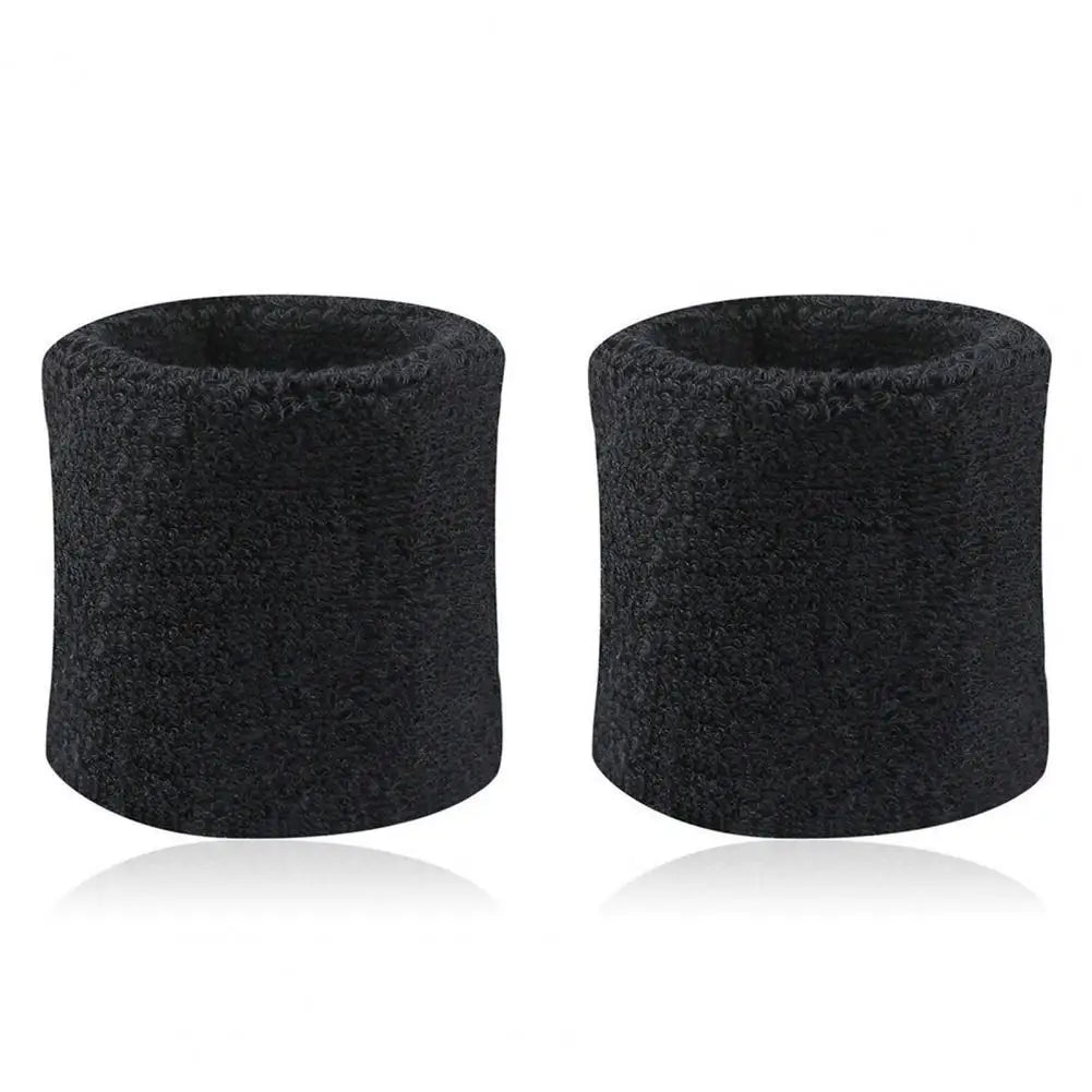 Muñequera de algodón de 2 uds., bandas para el sudor para tenis, bandas para el sudor de secado rápido para Fitness, muñequera de seguridad, soporte para muñeca, banda envolvente