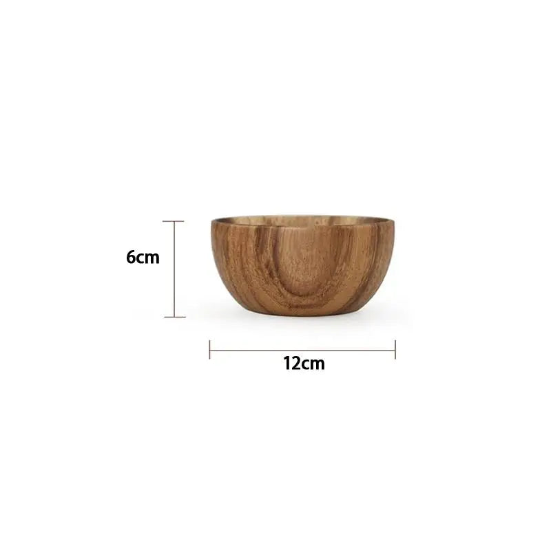 Tazón para ensalada de madera, práctico y duradero, soporte de almacenamiento para cocina, cubiertos, diseño natural simple, contenedor de alimentos