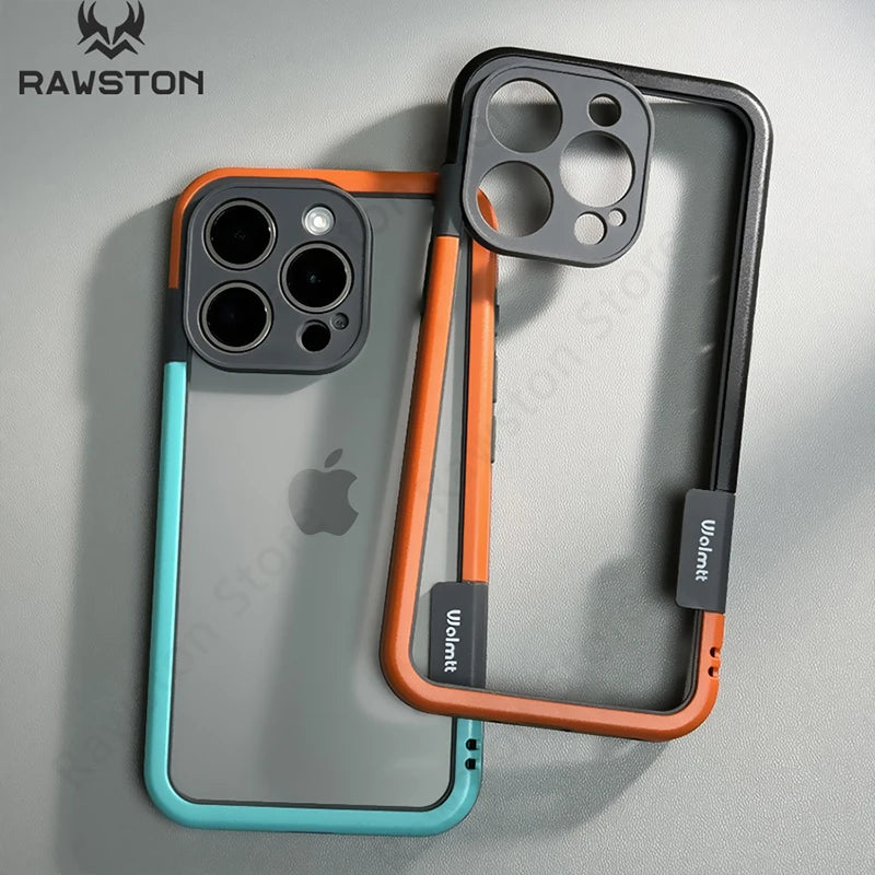 Funda de teléfono con marco de silicona suave a prueba de golpes para iPhone 17 Pro Max 13 14 15 16 Plus NoBack protección contra la disipación de calor cubierta de parachoques