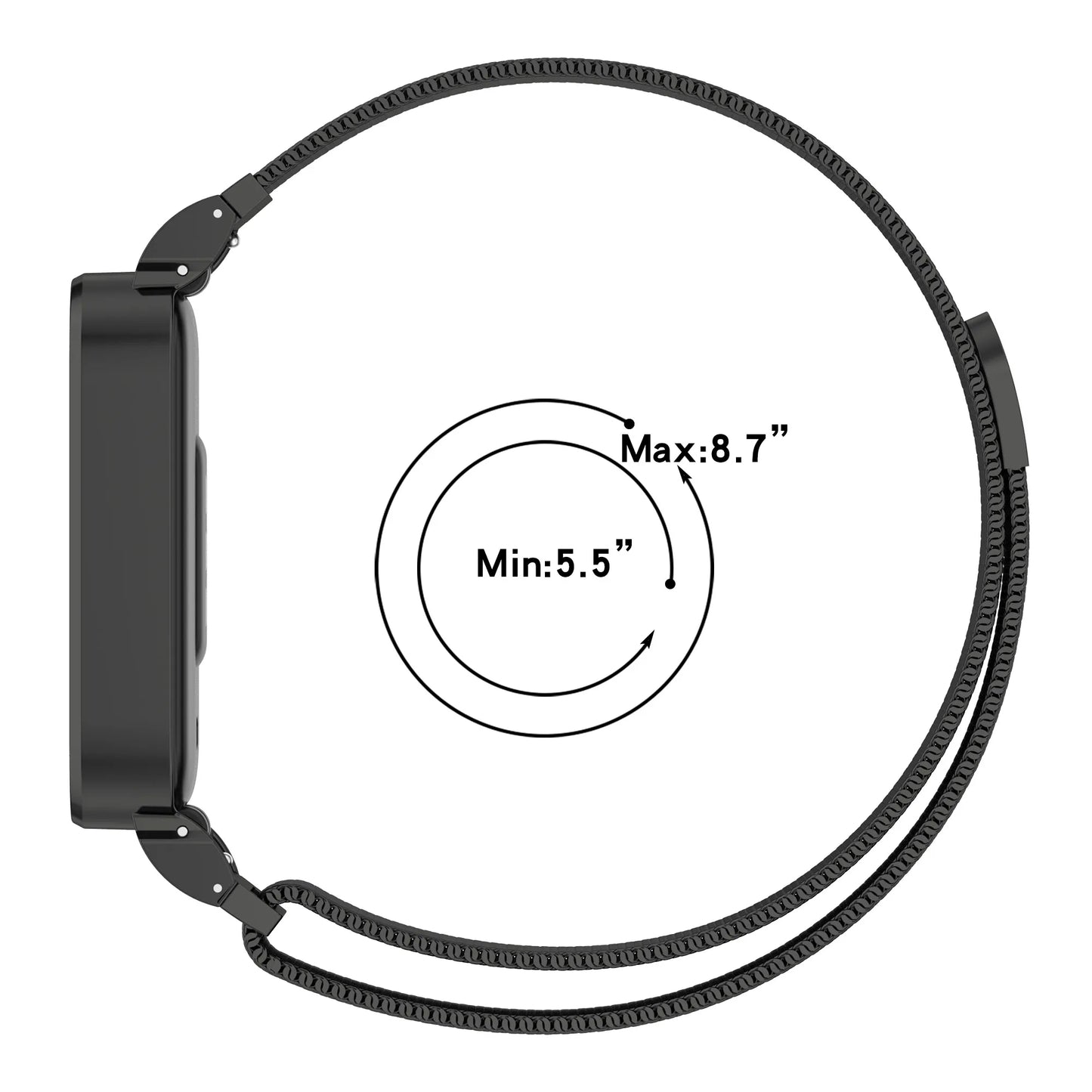 Funda de Metal + correa milanesa para Xiaomi mi band 9, accesorios activos, pulsera, correa + funda protectora de parachoques para Redmi band 3