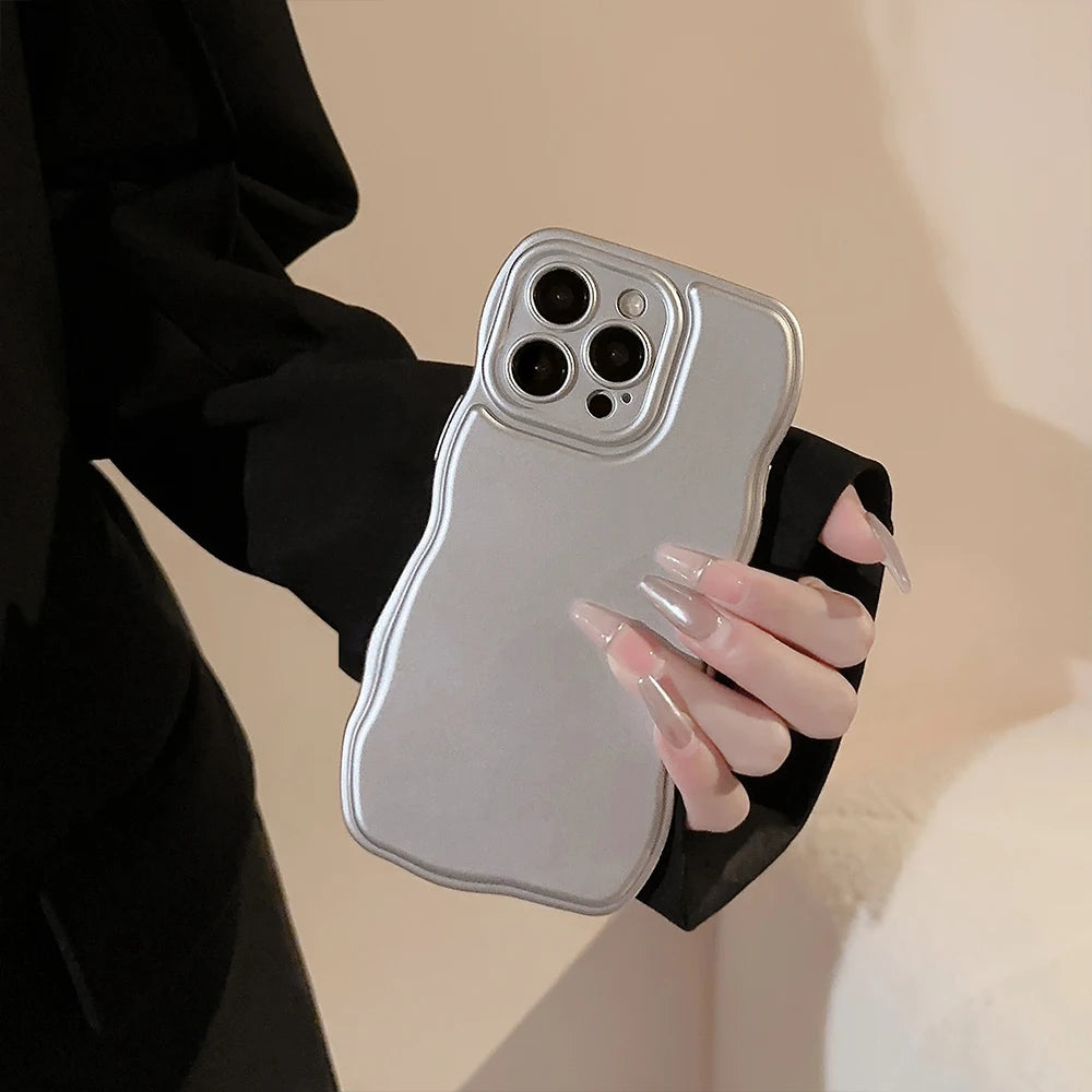 Nueva funda de teléfono ondulada para hombres y mujeres para iPhone 12 13 14 15 16 Pro Max a prueba de golpes disipar el calor fundas blandas de silicona carcasa protectora