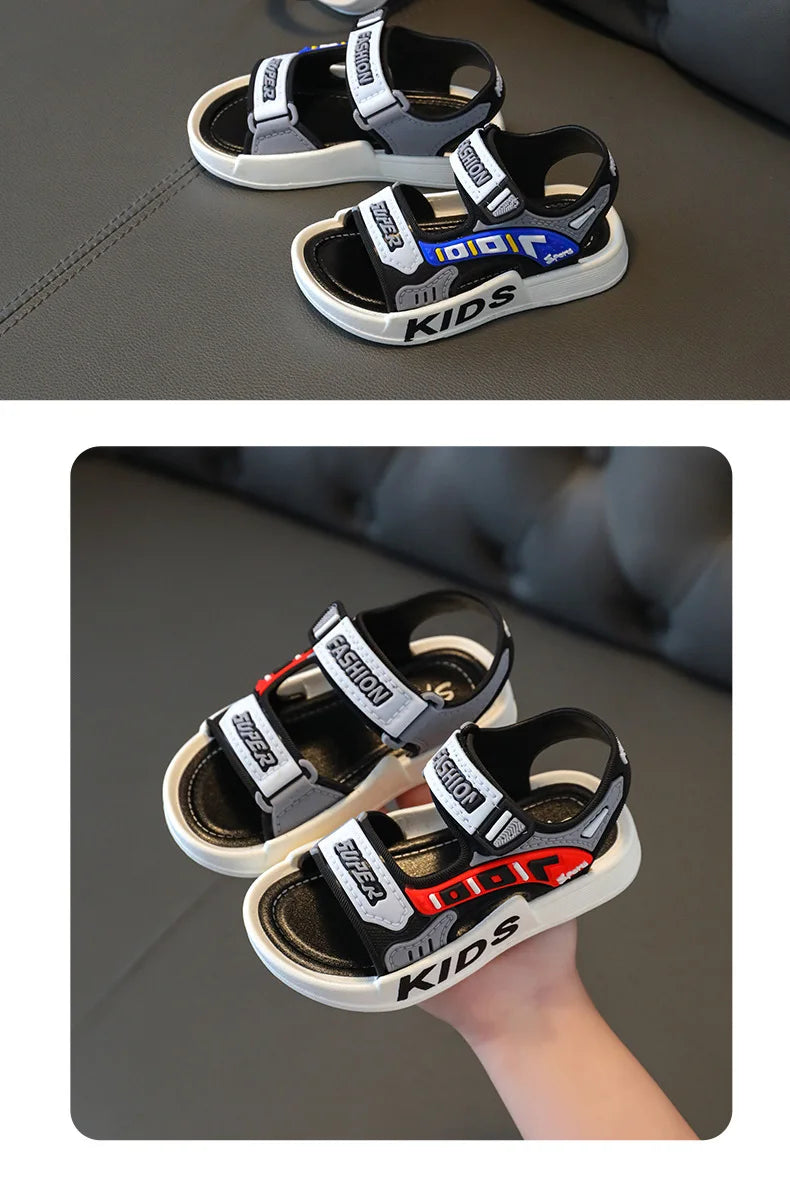 Sandalias deportivas transpirables, Sandalias de verano para niños, zapatos de playa informales, zapatos cómodos de suela blanda para niños, Sandalias antideslizantes de moda