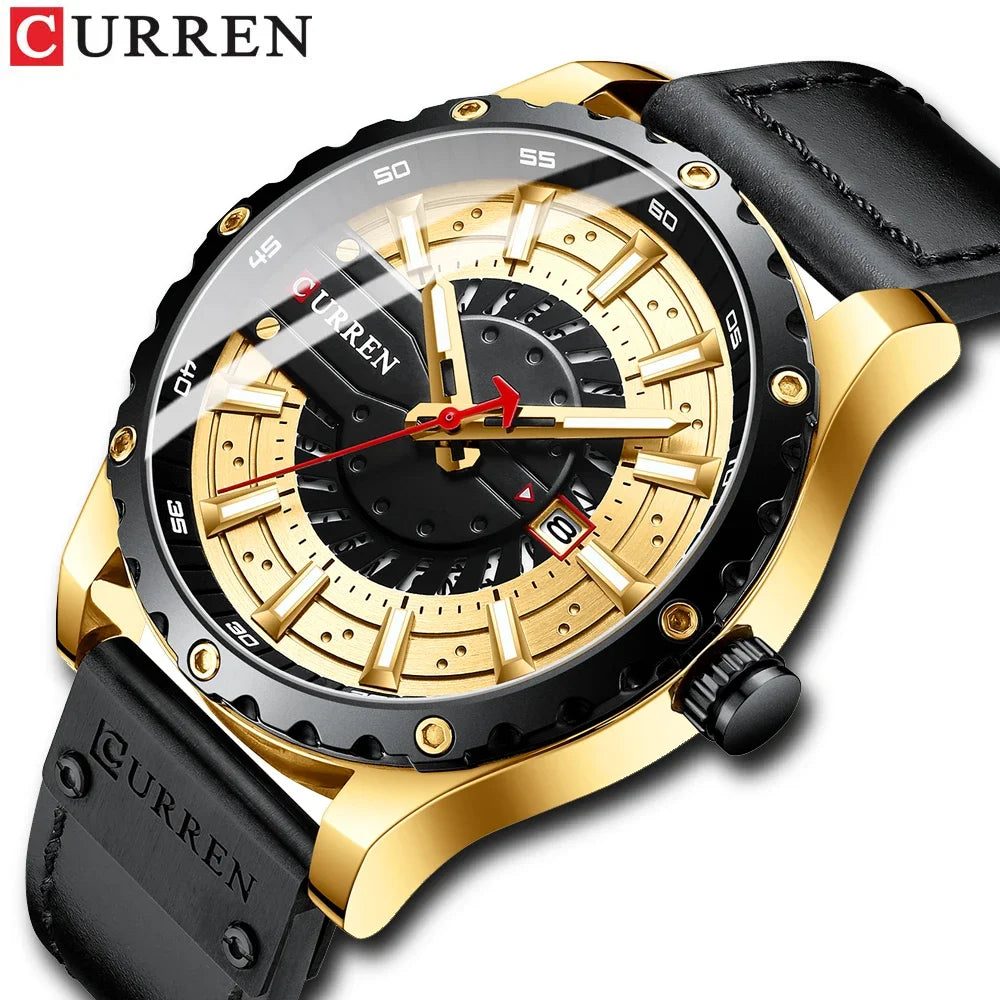 Marca CURREN, reloj de cuarzo para hombre, nueva moda, resistente al agua, informal, de negocios, militar, reloj para hombre, relojes con fecha automática, reloj Masculino