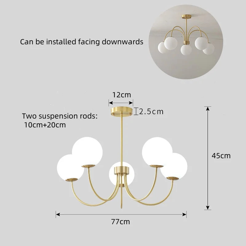 Lámpara de araña LED moderna E27 para sala de estar, dormitorio, mesa de comedor, cocina, estudio, lámparas colgantes de techo, brillo, decoración del hogar