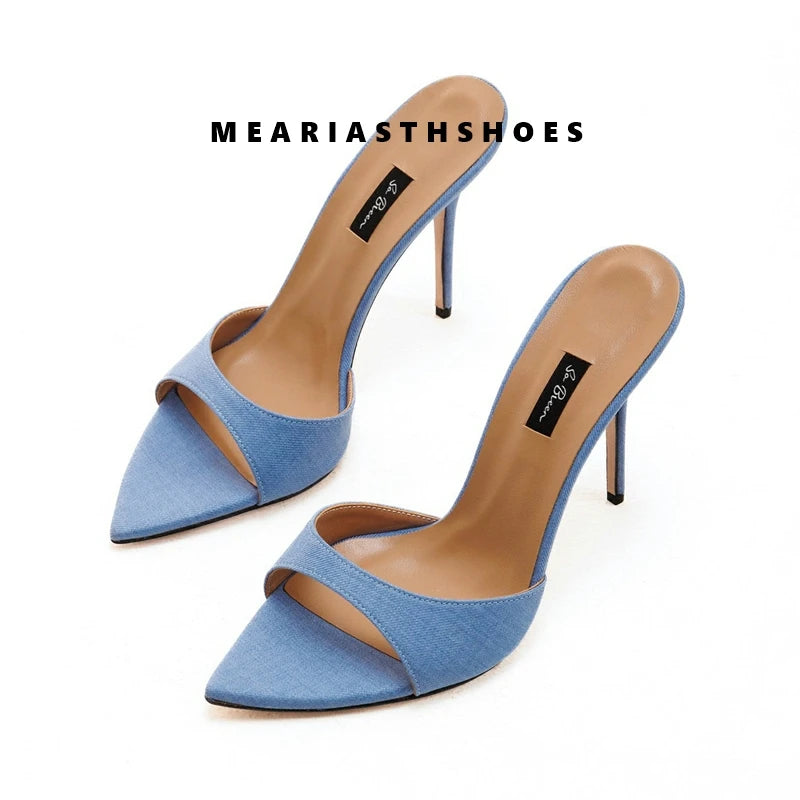 Sandalias de Tacón Súper Alto para Mujer, Nueva Moda Coreana 2026, Sandalias de Tacón de Aguja con Punta Abierta, Zapatos de Verano Sexys para Mujer
