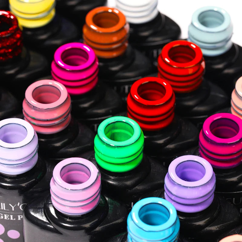 LILYCUTE-esmalte en Gel para uñas, barniz semipermanente para manicura, con LED UV, 129 colores, 7ML