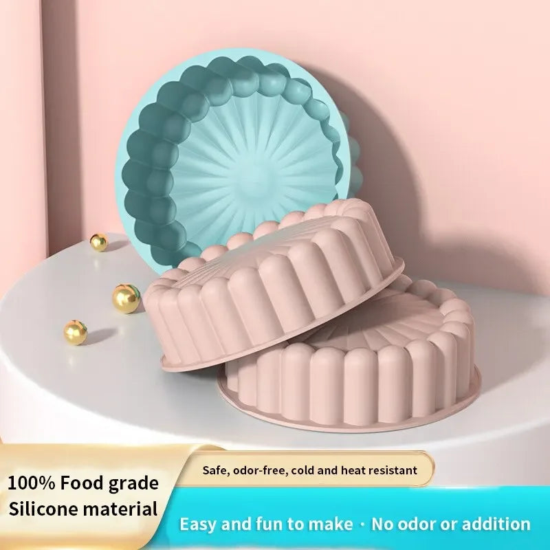 Molde de silicona para pastel, multifuncional, redondo, resistente a altas temperaturas, DIY, 1 ud.