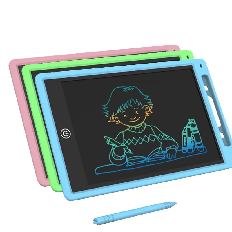 Tableta de escritura LCD de varios tamaños para niños, tablero de dibujo reutilizable de 6,5/8,5/10/12 pulgadas, protección ocular, bloqueo y borrado, regalo educativo