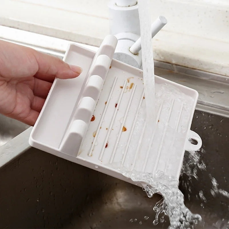 Soportes para cucharas de cocina, tenedor, espátula, estante, organizador, soporte para palillos de plástico, almohadilla antideslizante para cucharas