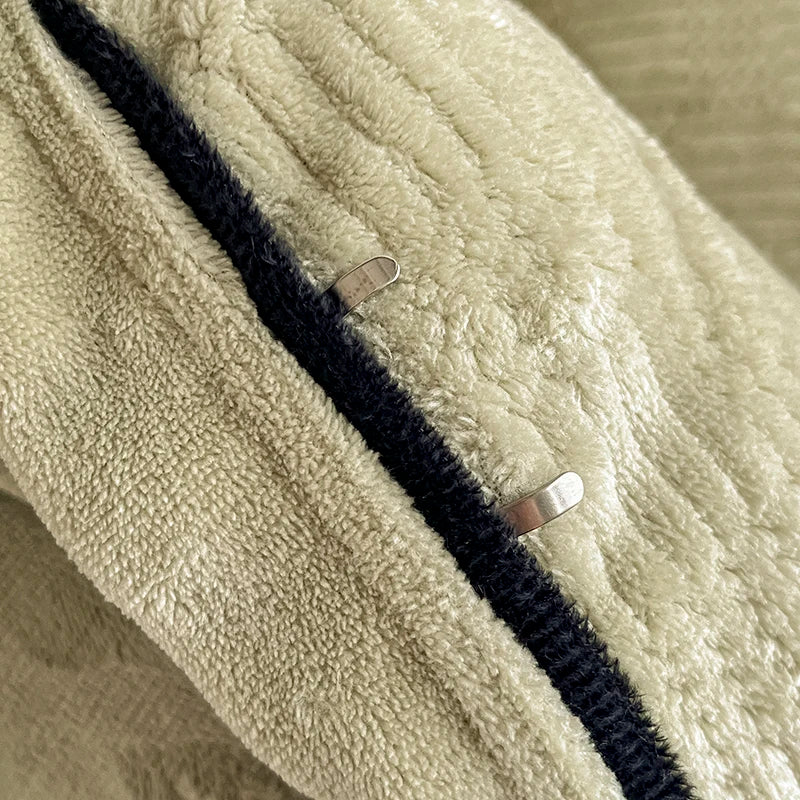 Juego de funda nórdica de terciopelo de leche, edredón sólido de felpa suave y cálido, mantas gruesas, ropa de cama para el hogar, invierno, 150x200cm, 3 uds.