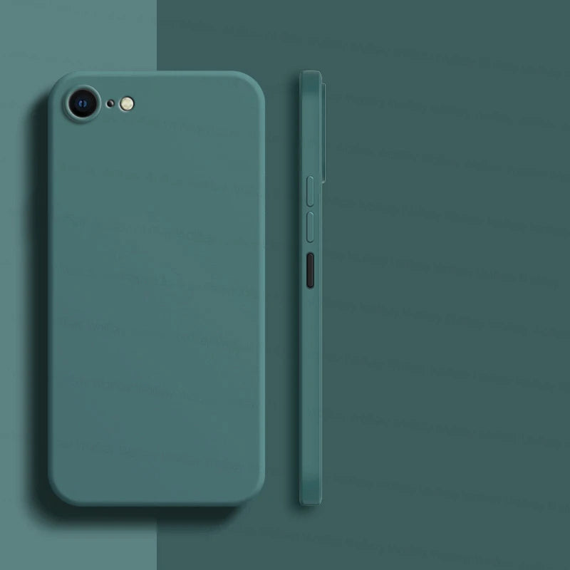 Para iPhone 8 funda para iPhone SE 2022 2020 7 8 Plus funda de lujo a prueba de golpes suave TPU silicona líquida funda trasera de teléfono