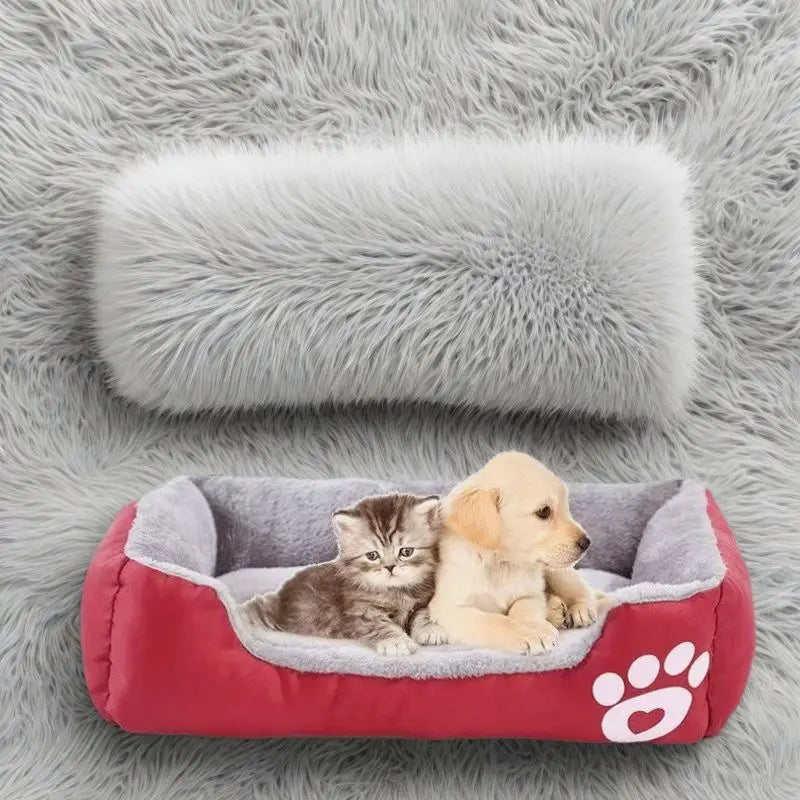 Casa grande para mascotas, cama para perros y gatos, estera larga de felpa para dormir profundo, cojín suave y cálido para perros pequeños, camas tranquilas para cachorros, Chihuahua