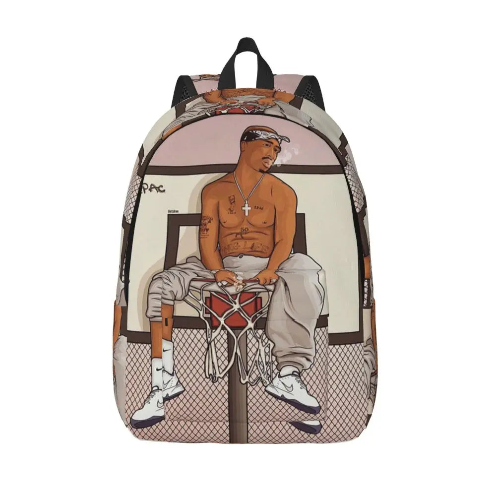 Mochila de hip hop del rapero Tupac 2PAC, mochila de gran capacidad para niños, mochila escolar, bolsos de hombro para hombres y mujeres