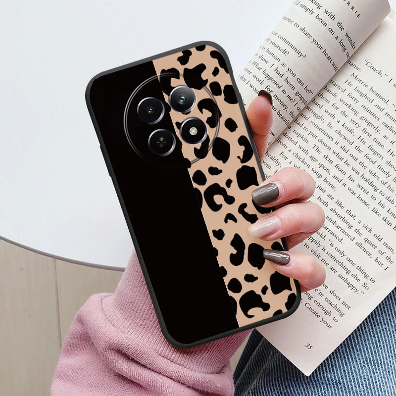 Funda para Realme 12 4G 12 + 13 + Plus 13 Pro + Plus 5G bonita funda trasera con forma de corazón y flor de silicona suave mate Fundas protectoras de dibujos animados
