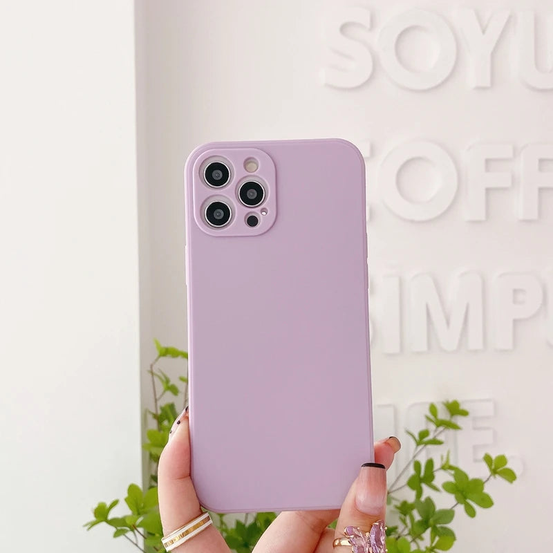 Funda de teléfono con protección de cámara para iPhone 11, 12, 13, 14 Pro Max XS X XR 7 8 Plus SE 2020, fundas traseras de parachoques a prueba de golpes