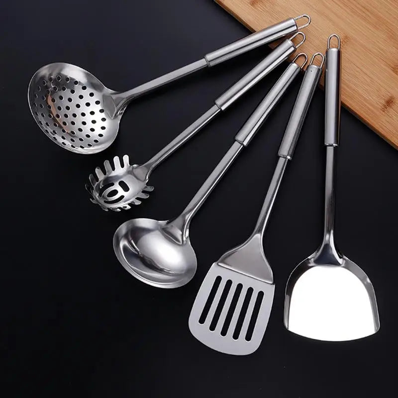 Utensilios de cocina, utensilios de cocina, pala de acero inoxidable, cuchara para sopa, utensilios giratorios, vajilla, herramienta de cocina, utensilios de cocina