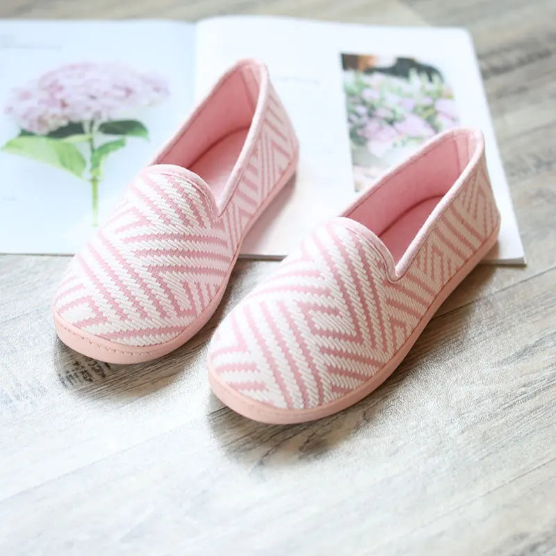 Nuevas Pantuflas Térmicas Antideslizantes para Mujer, Primavera-Otoño 2026, Pantuflas de Interior Tejidas, Suela Suave, Zapatos para Casa