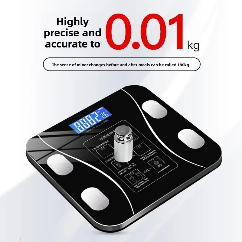 Nueva báscula de grasa corporal USB, báscula de grasa casera inteligente y precisa, báscula corporal para adultos, báscula electrónica pequeña, báscula corporal