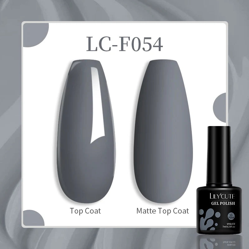 LILYCUTE-esmalte en Gel para uñas, barniz semipermanente para manicura, con LED UV, 129 colores, 7ML