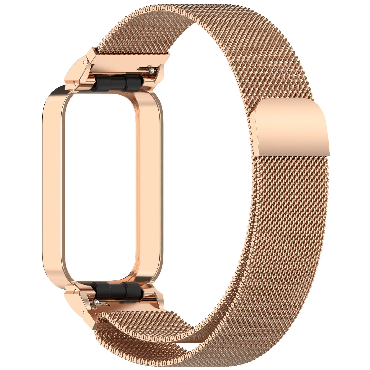 Funda de Metal + correa milanesa para Xiaomi mi band 9, accesorios activos, pulsera, correa + funda protectora de parachoques para Redmi band 3