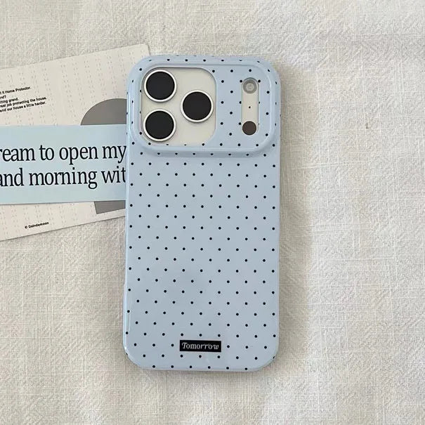 Funda de teléfono móvil pequeña y fresca de lunares INS para iPhone 17 16 15 14 13 12 Pro Max 11 funda ultrafina a prueba de golpes para iPhone Air