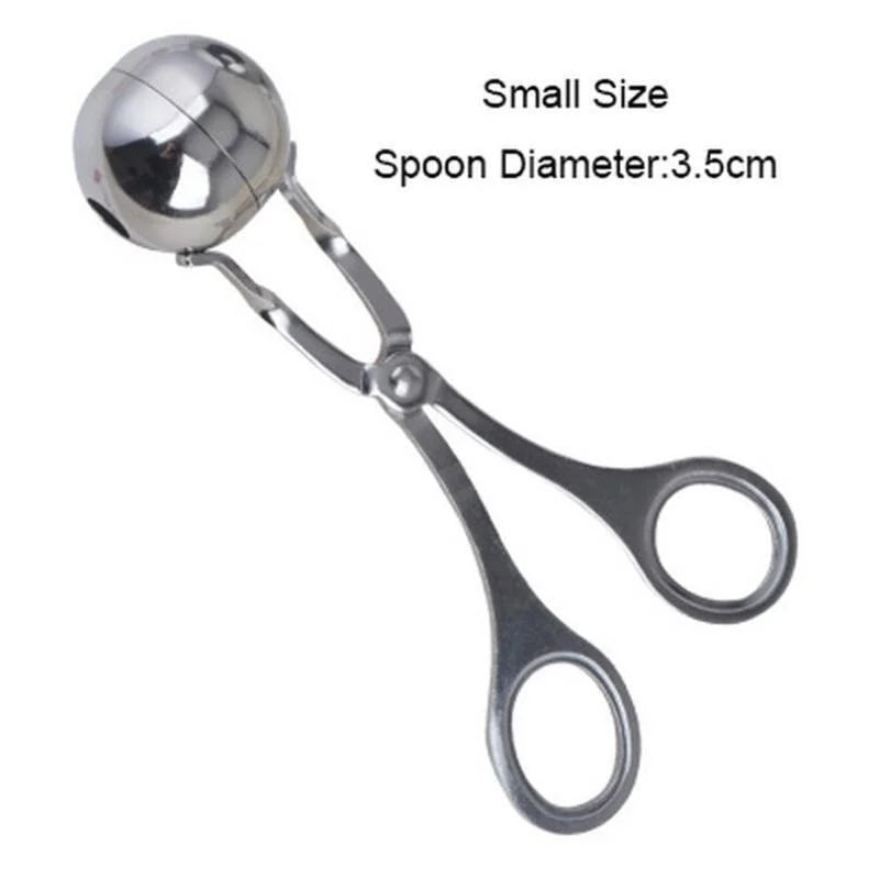 Herramienta para hacer bolas de carne, Clip redondo de acero inoxidable, cuchara moldeadora de bolas de arroz, molde para hacer albóndigas, utensilio de cocina relleno antiadherente
