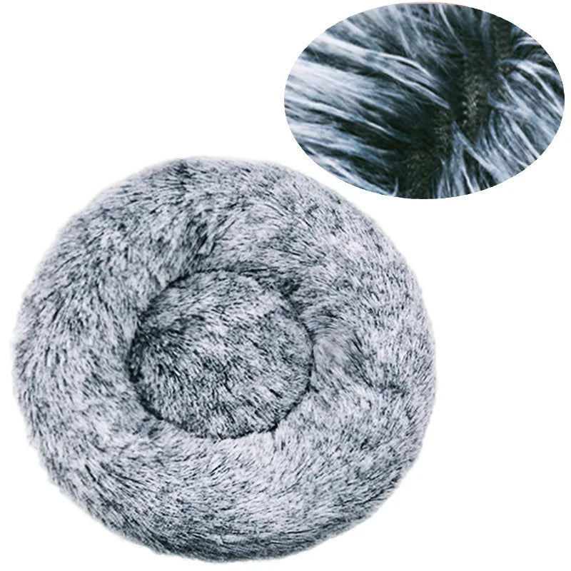 Cama redonda para mascotas de 40-90cm y 6 tamaños, cama para perros grandes, cama para gatos súper suave, casa para perros de peluche para perros medianos, casa para dormir cálido en invierno