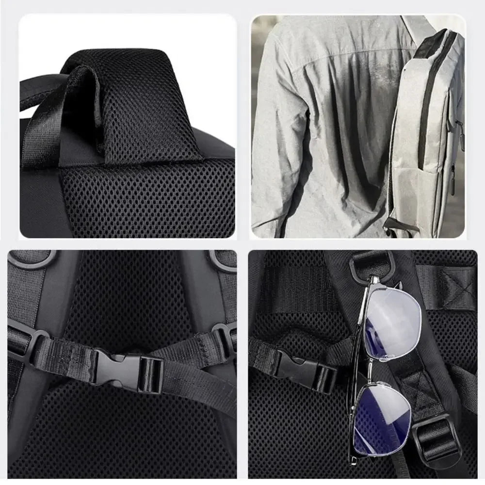 Mochila de compresión al vacío para hombre, mochila para ordenador portátil, mochila de viaje al vacío para senderismo, mochila Ryanair, bolsa de cabina de 46x30x20